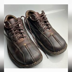 Clarks Oxford Shoes Mens 13 Nebulae Brown Leather Bicycle Toe Casual Derby Shoes